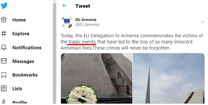 You are currently viewing Open letter to EU Ambassador Andrea Wiktorin after avoiding to use the term “Armenian Genocide” on 24. April, 2020